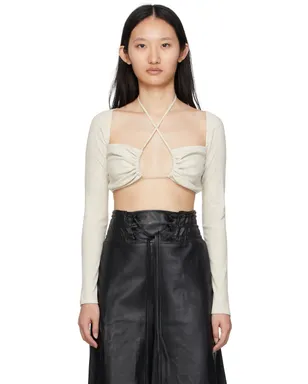 Rosetta Getty クロップド 長袖Tシャツ - サムネイル1