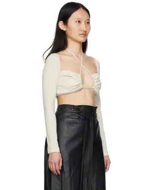 Rosetta Getty クロップド 長袖Tシャツ - サムネイル2