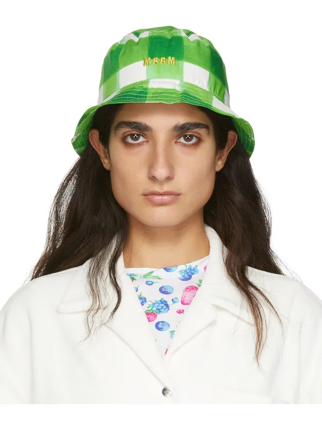 MSGM MSGM プレイド バケットハットの商品画像