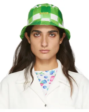 MSGM プレイド バケットハット - サムネイル1