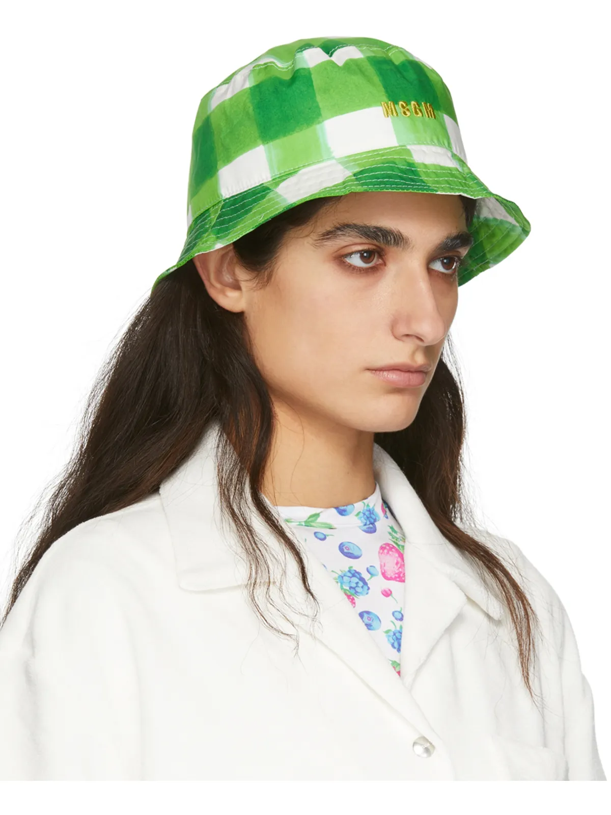 MSGM プレイド バケットハット - 画像2
