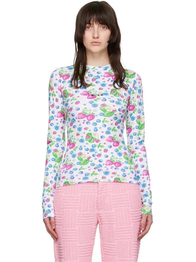MSGM MSGM ナイロン 長袖Tシャツの商品画像