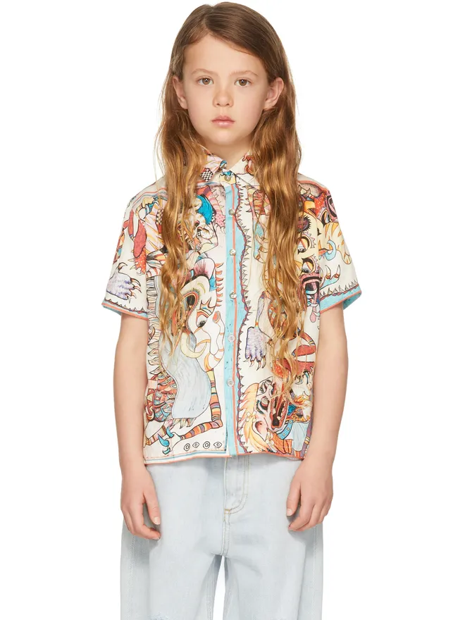 Endless Joy Endless Joy キッズ｜SSENSE限定 Barong 半袖シャツの商品画像