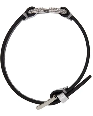Valentino Garavani シルバー クリスタル Vlogo ブレスレット - サムネイル2