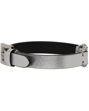Valentino Garavani シルバー クリスタル Vlogo ブレスレット - サムネイル5