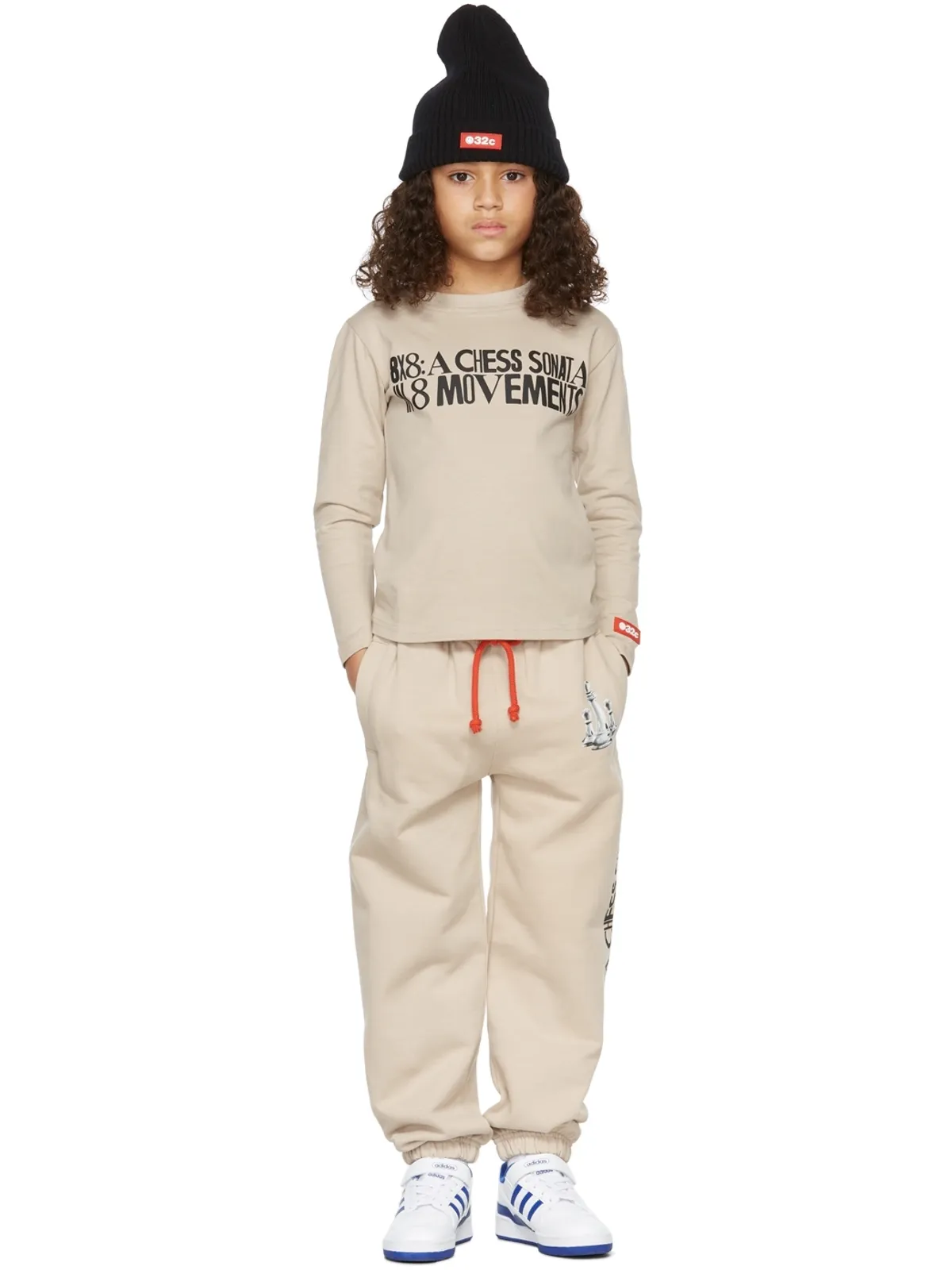 032c キッズ｜SSENSE 限定 Chess ロング スリーブ T シャツ - 画像1