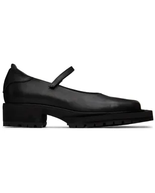 Sinéad O’Dwyer SSENSE 限定 Tabitah Ringwood エディション ブラック School レザー ローファー - サムネイル1