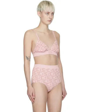 Wolford GCDSエディション ピンク ナイロン ブラ - サムネイル2