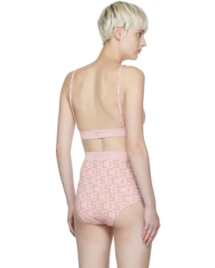 Wolford GCDSエディション ピンク ナイロン ブラ - サムネイル3