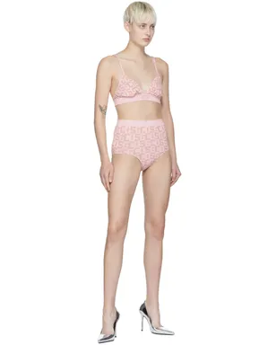 Wolford GCDSエディション ピンク ナイロン ブラ - サムネイル4