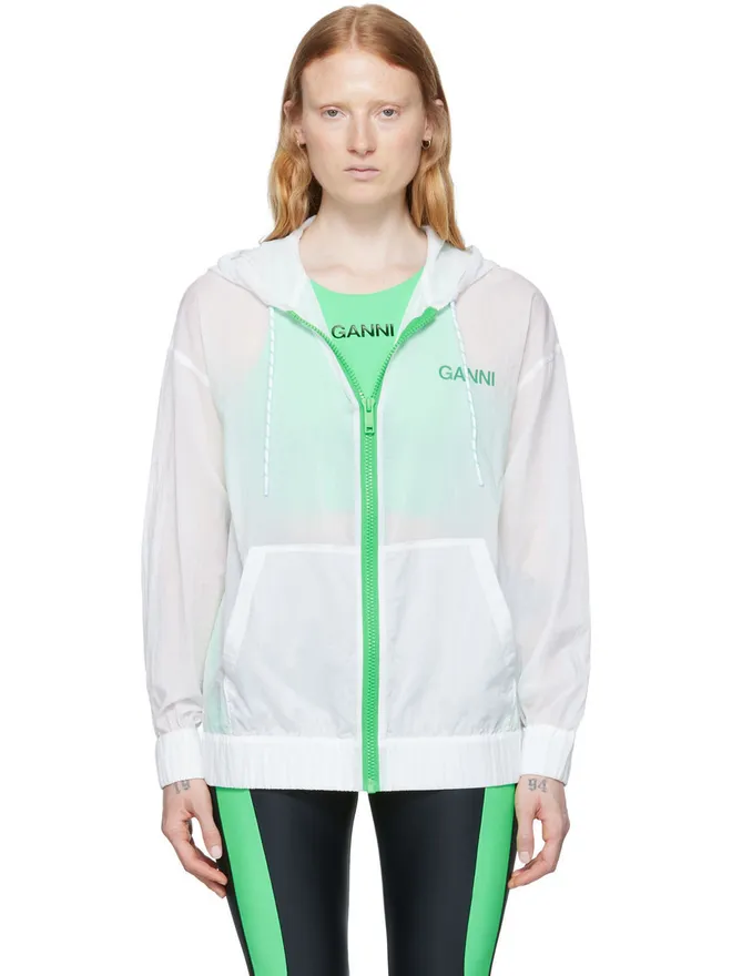 Ganni Ganni SSENSE限定 リサイクルナイロン スポーツフーディの商品画像