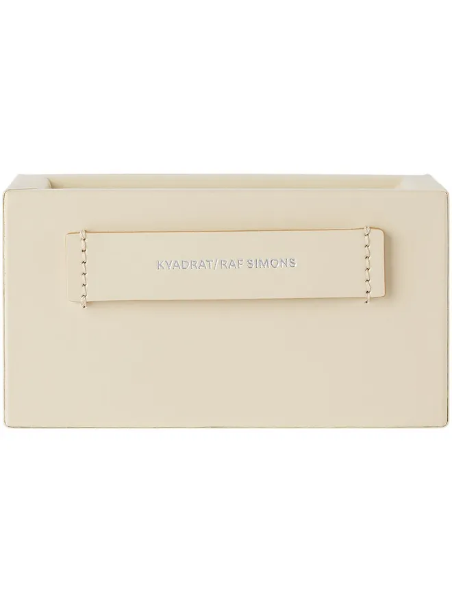 Kvadrat/Raf Simons Kvadrat/Raf Simons オフホワイト スモール レザー 収納ボックスの商品画像