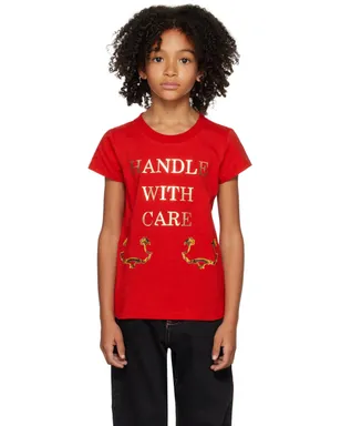 Moschino キッズ｜ Handle With Care Tシャツ - サムネイル1