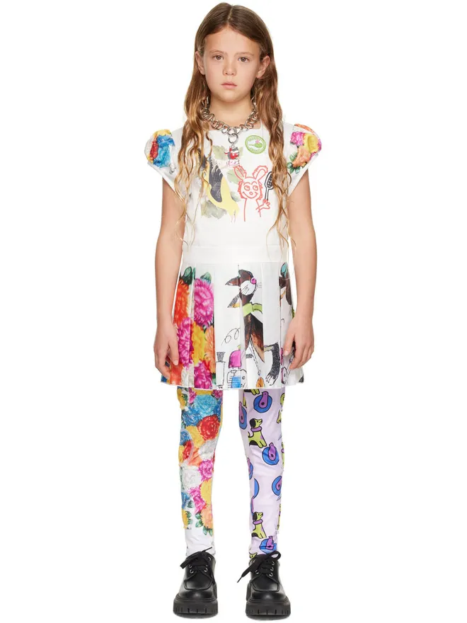 Chopova Lowena Chopova Lowena キッズ｜SSENSE限定 Bird & Floral ワンピースの商品画像
