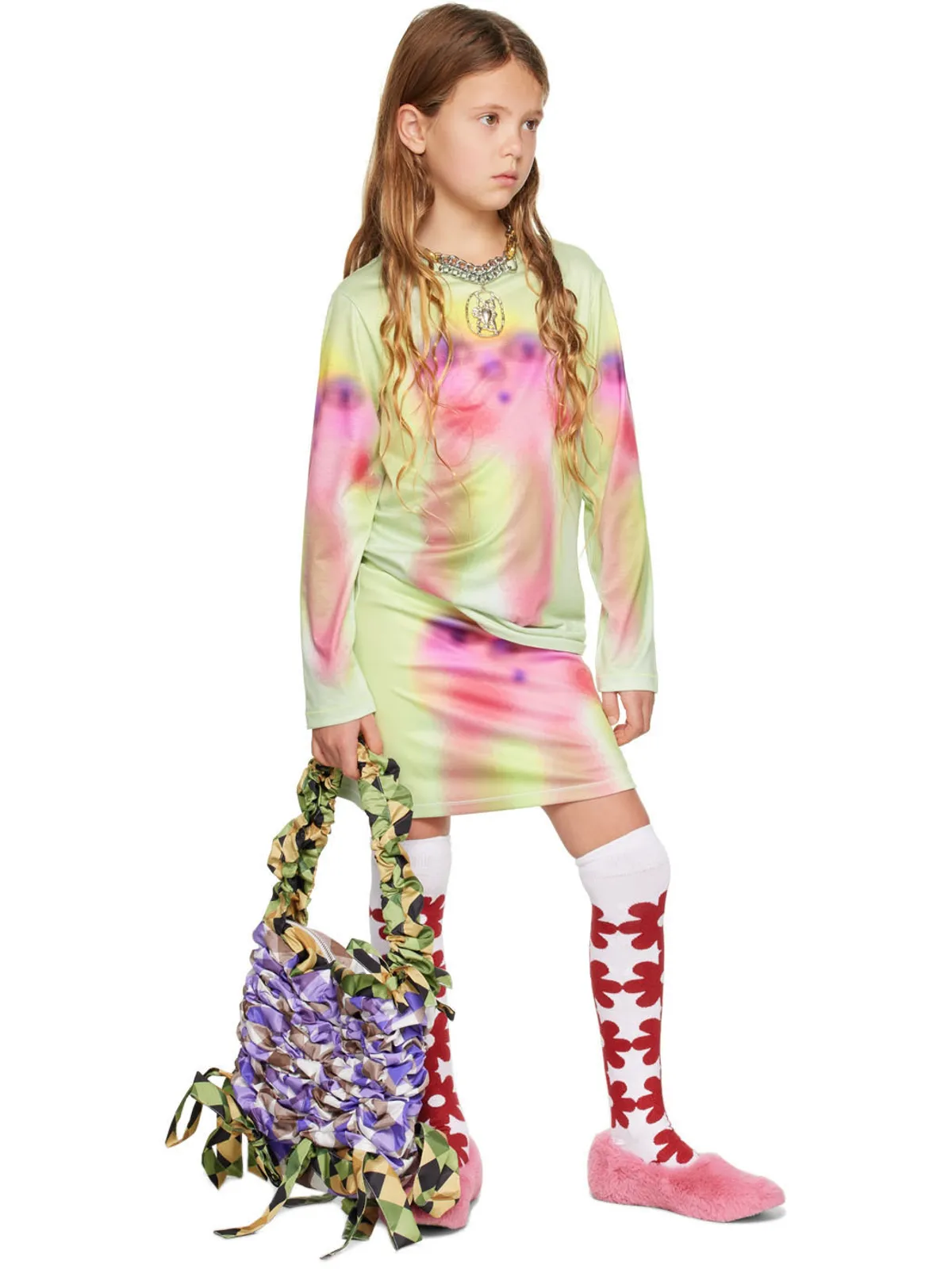 Chopova Lowena キッズ｜SSENSE限定 Spray Paint Alien スコート - 画像4