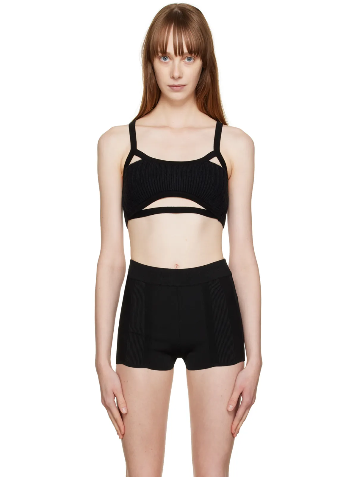 JACQUEMUS Le Papierコレクション ブラック Le Bandeau Bellinu ブラ - 画像1