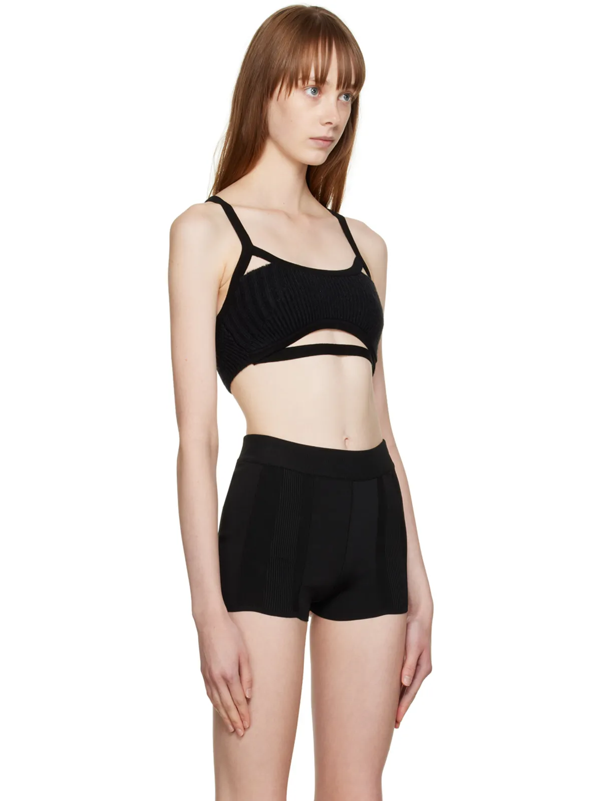 JACQUEMUS Le Papierコレクション ブラック Le Bandeau Bellinu ブラ - 画像2