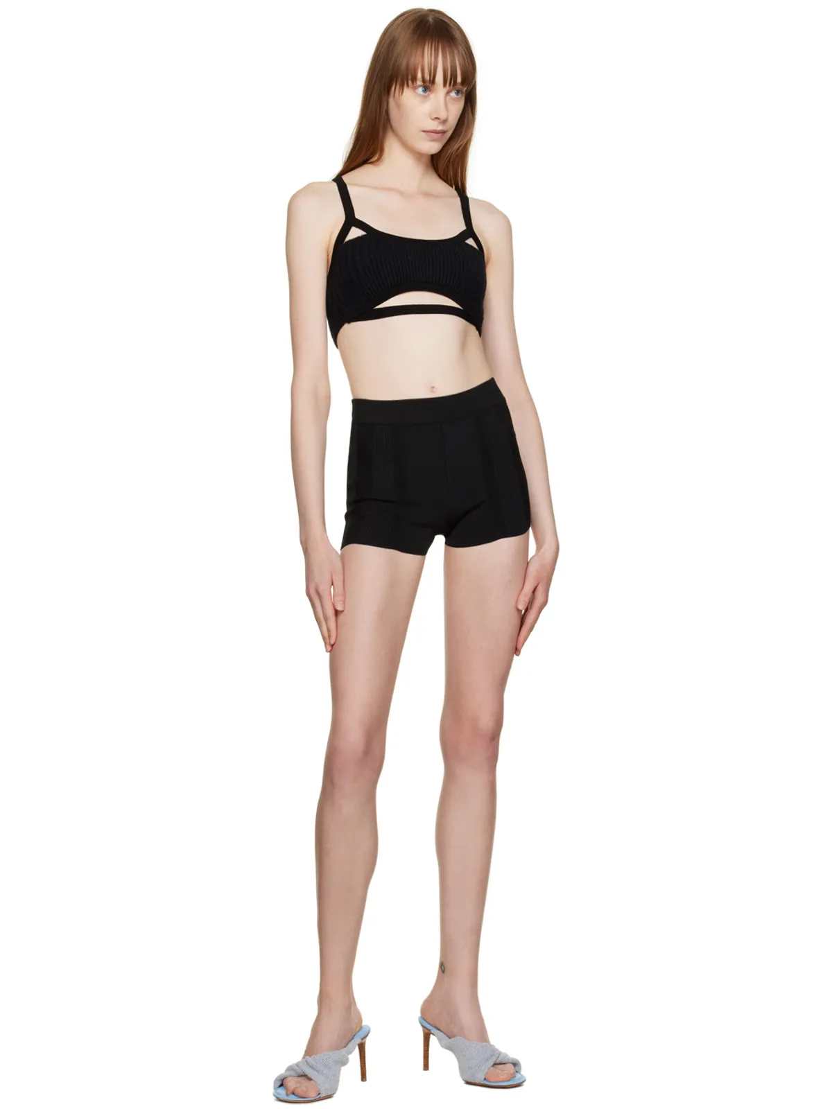 JACQUEMUS Le Papierコレクション ブラック Le Bandeau Bellinu ブラ - 画像4