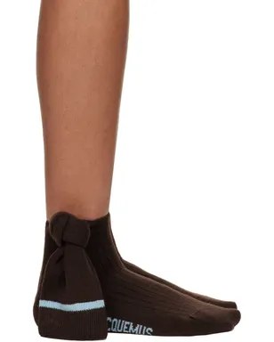 JACQUEMUS Le Papierコレクション ブラウン Les Chaussettes Noeud ソックス - サムネイル1