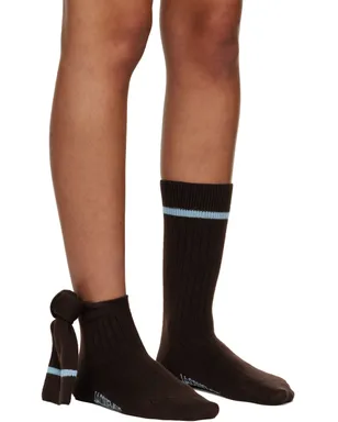 JACQUEMUS Le Papierコレクション ブラウン Les Chaussettes Noeud ソックス - サムネイル4
