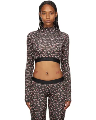 Palm Angels フローラル プリント 長袖Tシャツ - サムネイル1