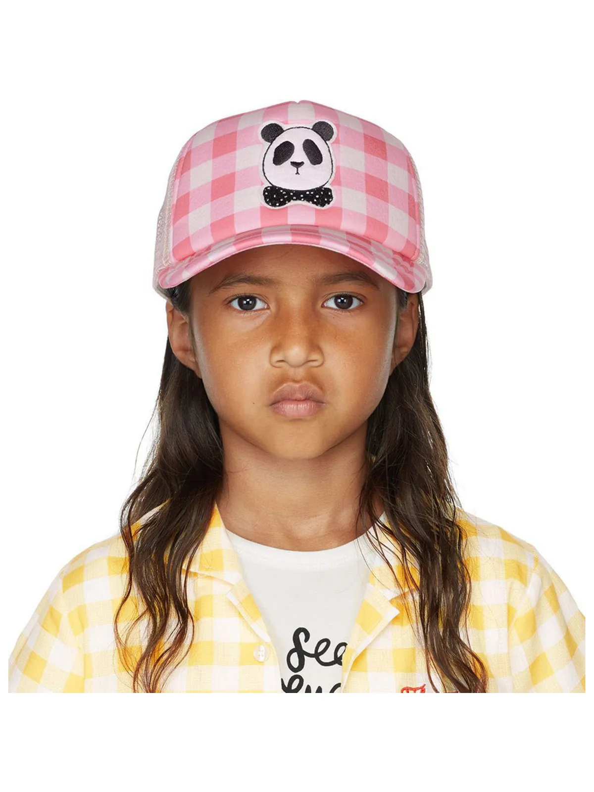 Mini Rodini キッズ｜ Panda ギンガム キャップ - 画像1