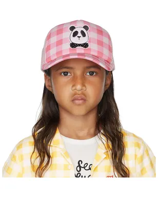Mini Rodini キッズ｜ Panda ギンガム キャップ - サムネイル1