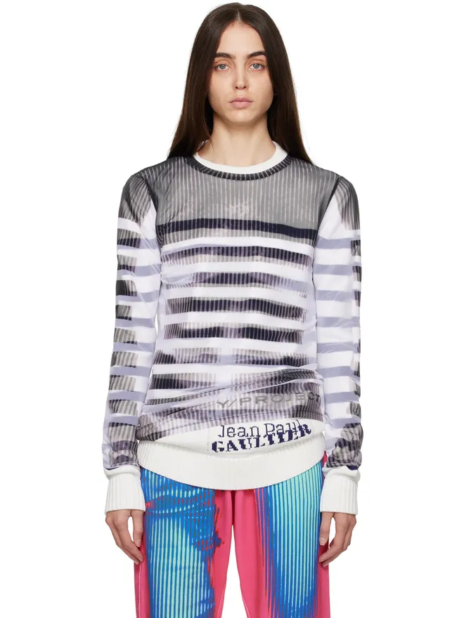 Y/Project Y/Project Jean Paul Gaultierエディション ブラック＆ホワイト Marinière セーターの商品画像