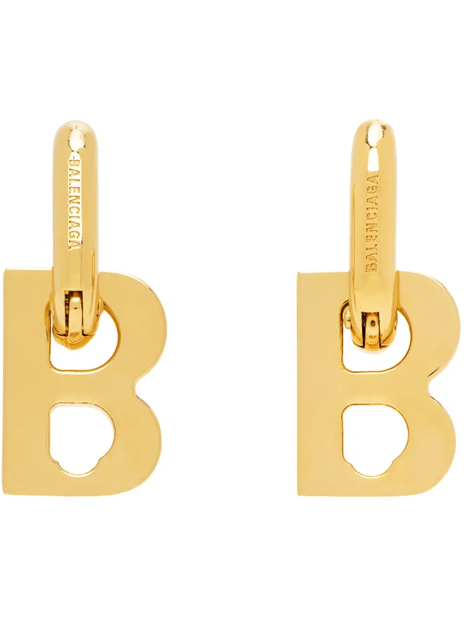Balenciaga Balenciaga ゴールド B Chain Xs ピアスの商品画像