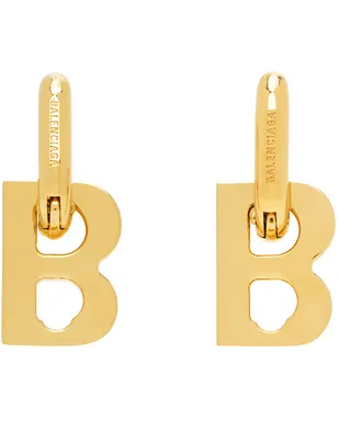 Balenciaga ゴールド B Chain Xs ピアス - サムネイル1