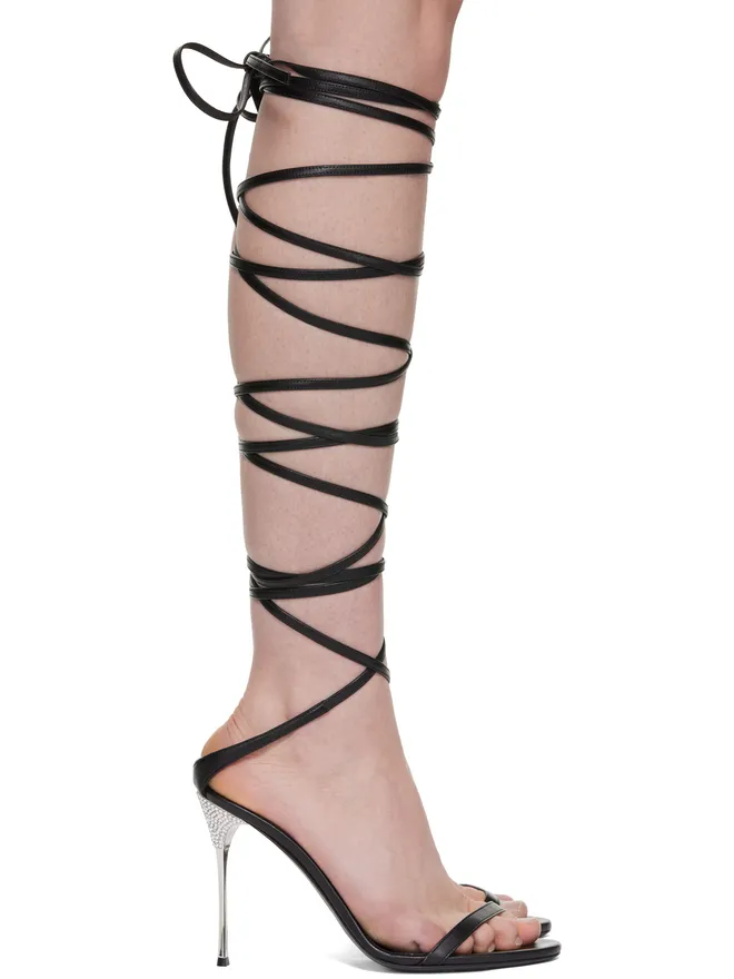AREA AREA Sergio Rossiエディション ブラック Shibari ヒールサンダルの商品画像