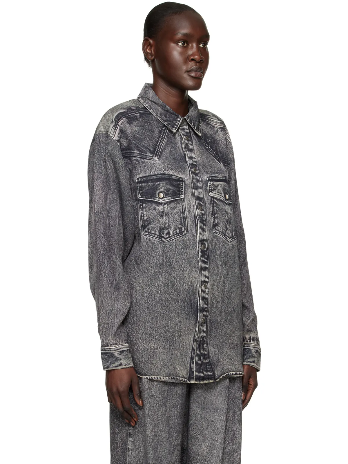 Diesel S-Gils-Dnm シャツ - 画像4