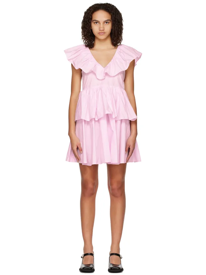 Ganni Ganni ティアード ミニワンピースの商品画像