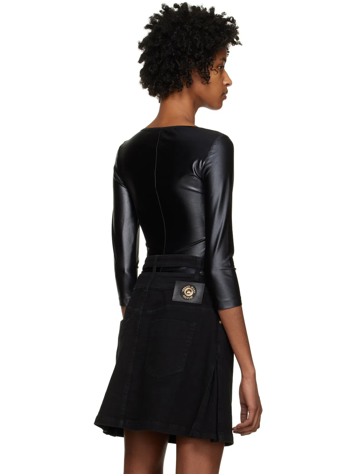 Versace Jeans Couture ロゴパッチ ボディスーツ - 画像3