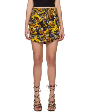 Versace Jeans Couture プリント デニム ミニスカート - サムネイル1