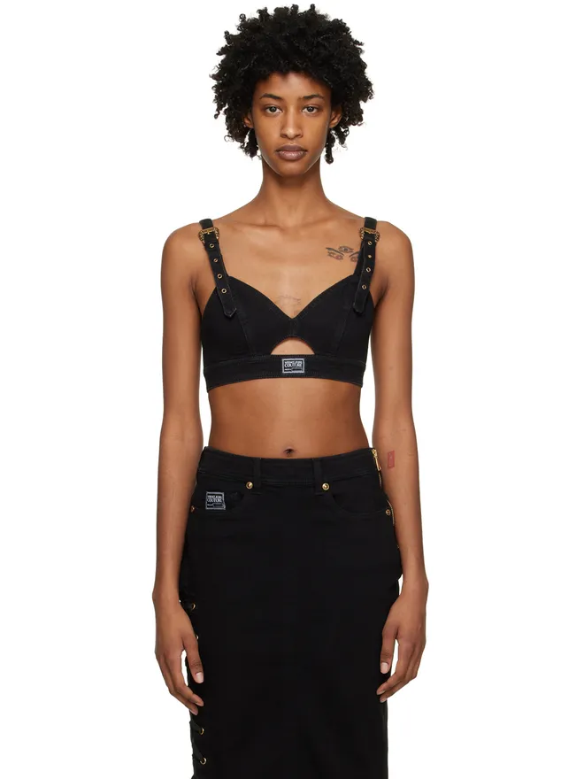 Versace Jeans Couture Versace Jeans Couture クロップド デニム トップスの商品画像