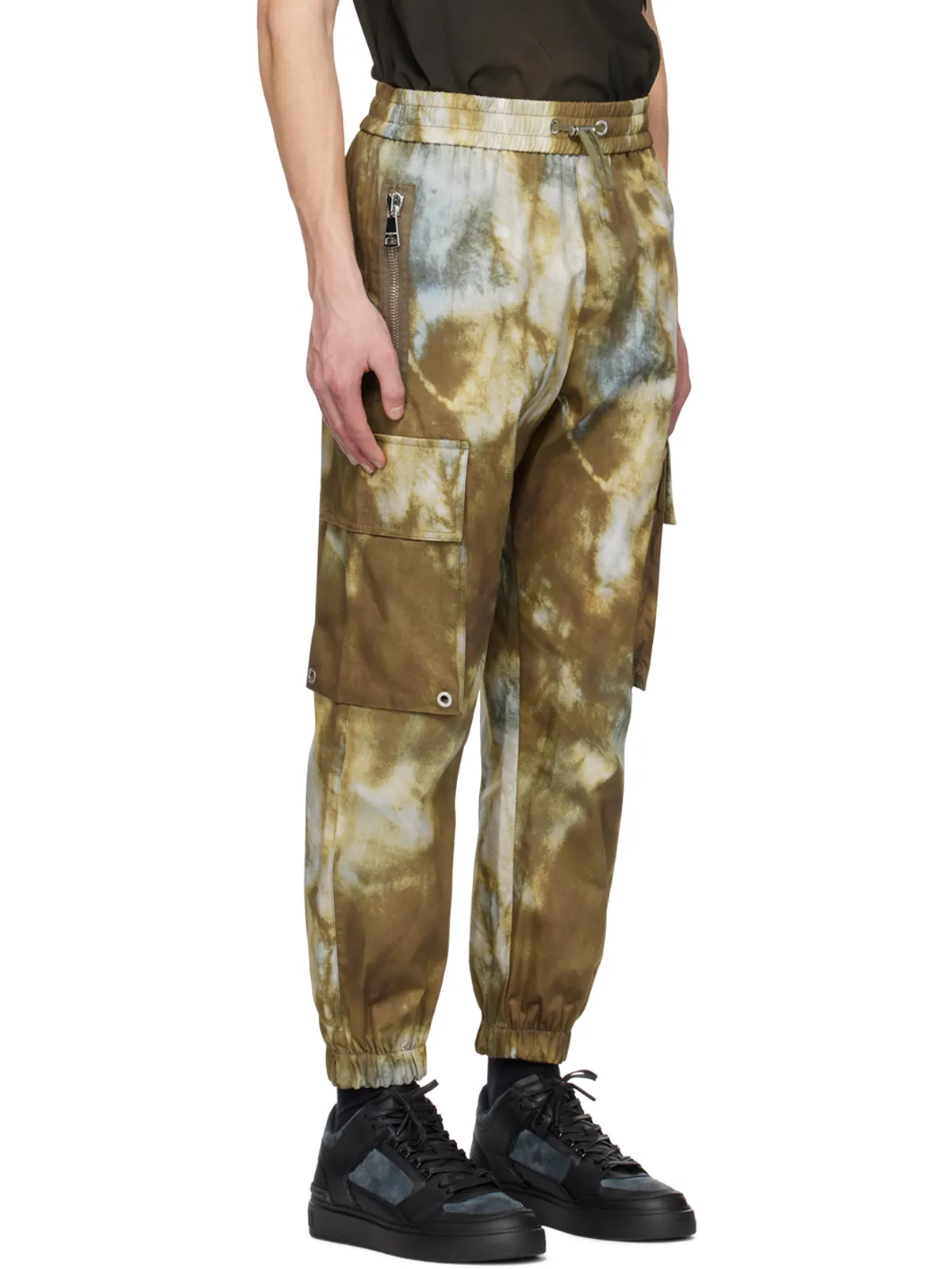 BALMAIN カーキ Desert Print カーゴパンツ - 画像2
