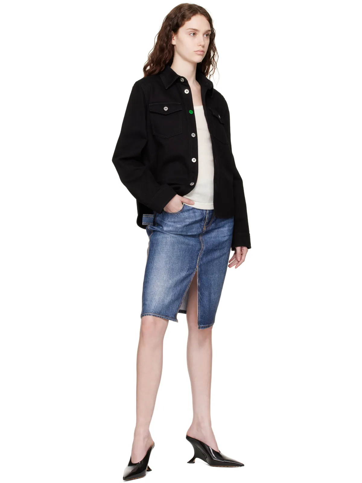 Bottega Veneta ブラック Rocket ミュールヒール - 画像5