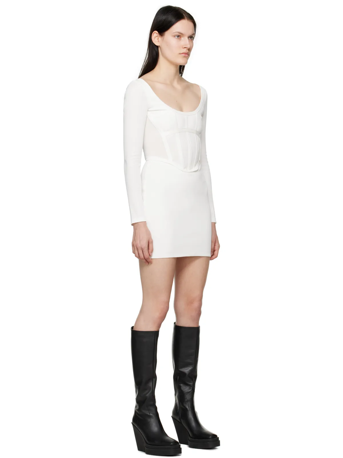 Dion Lee リブ コルセット ミニドレス - 画像2