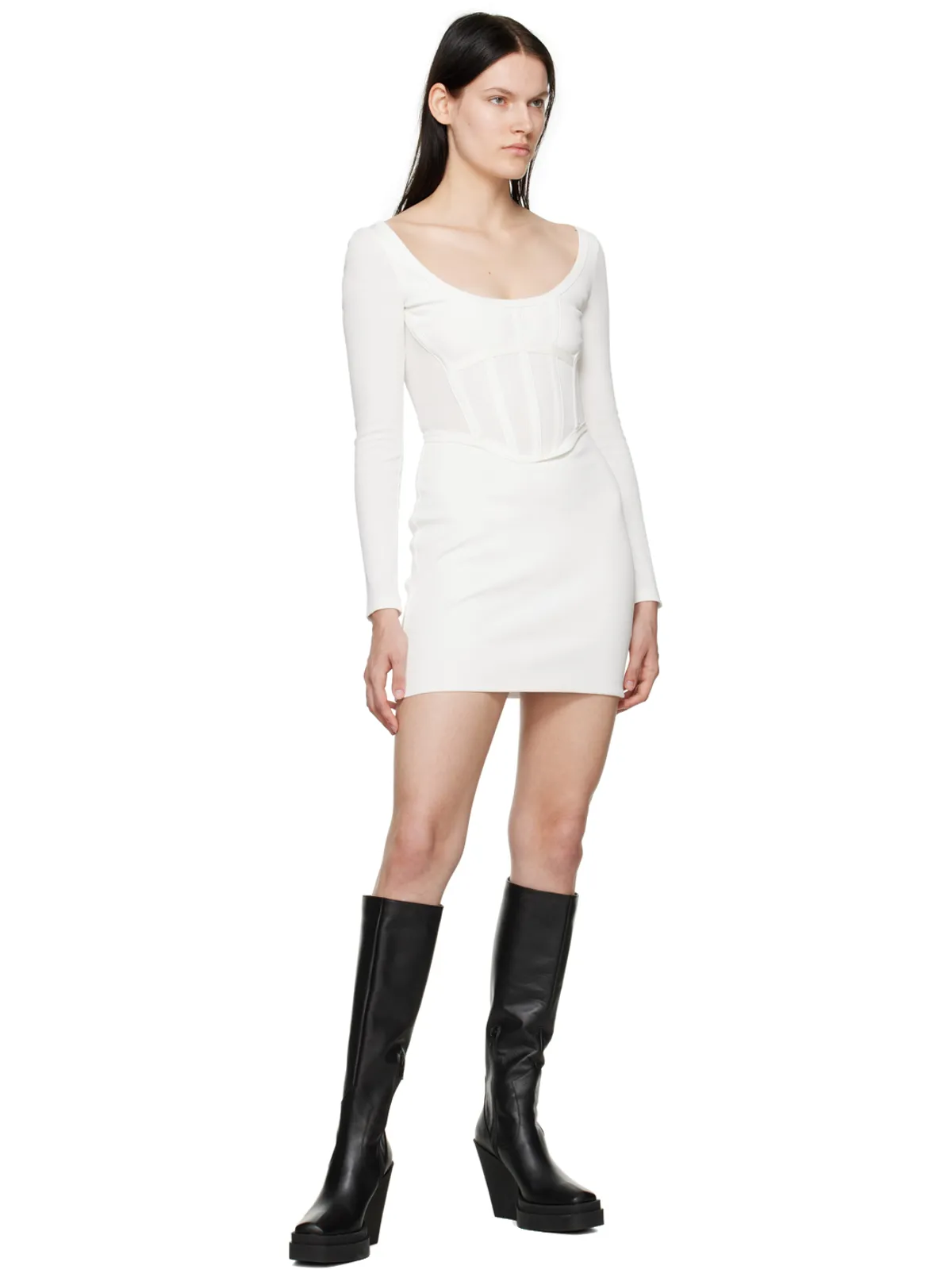 Dion Lee リブ コルセット ミニドレス - 画像4