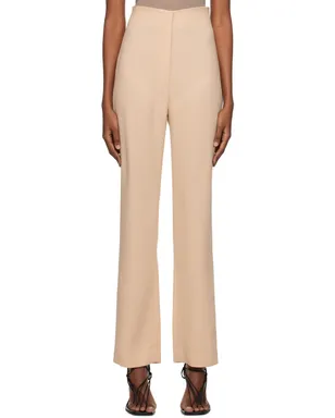 Paris Georgia SSENSE Workカプセルコレクション ベージュ パネル トラウザーズ - サムネイル1