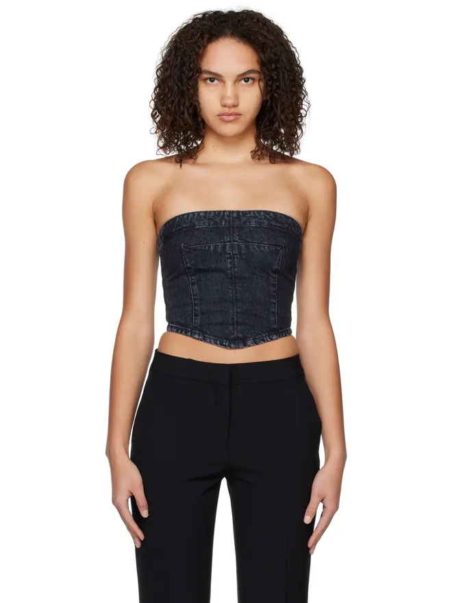 Stella McCartney Stella McCartney ウォッシュドデニム ビスチェの商品画像