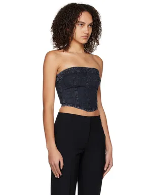 Stella McCartney ウォッシュドデニム ビスチェ - サムネイル2