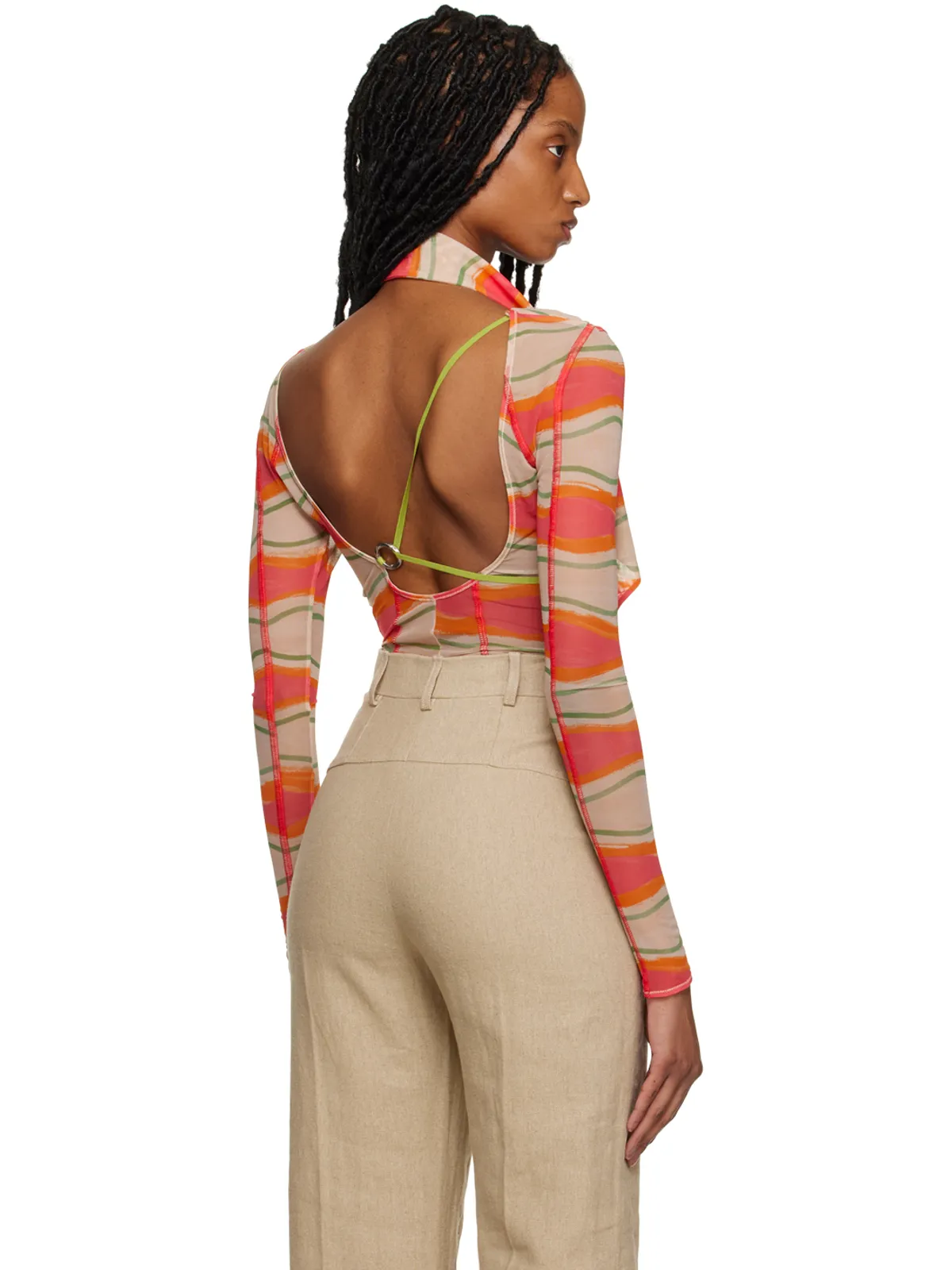 JACQUEMUS Le Raphiaコレクション マルチカラー Le Body Abanaba ボディスーツ - 画像3