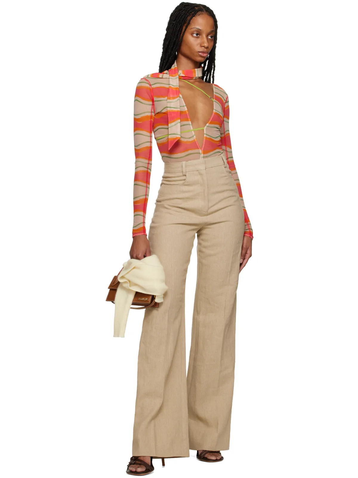 JACQUEMUS Le Raphiaコレクション マルチカラー Le Body Abanaba ボディスーツ - 画像5