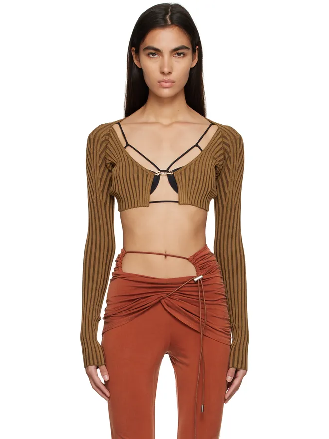 JACQUEMUS JACQUEMUS Le Raphiaコレクション ピンク La Maille Pralù カーディガンの商品画像