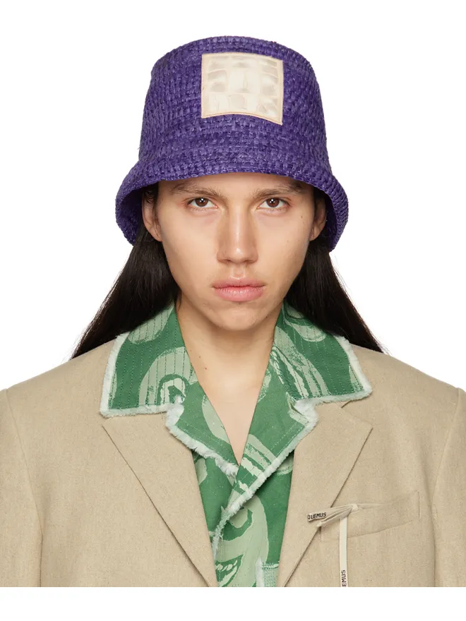 JACQUEMUS JACQUEMUS Le Raphiaコレクション パープル Le Bob Ficiu ハットの商品画像