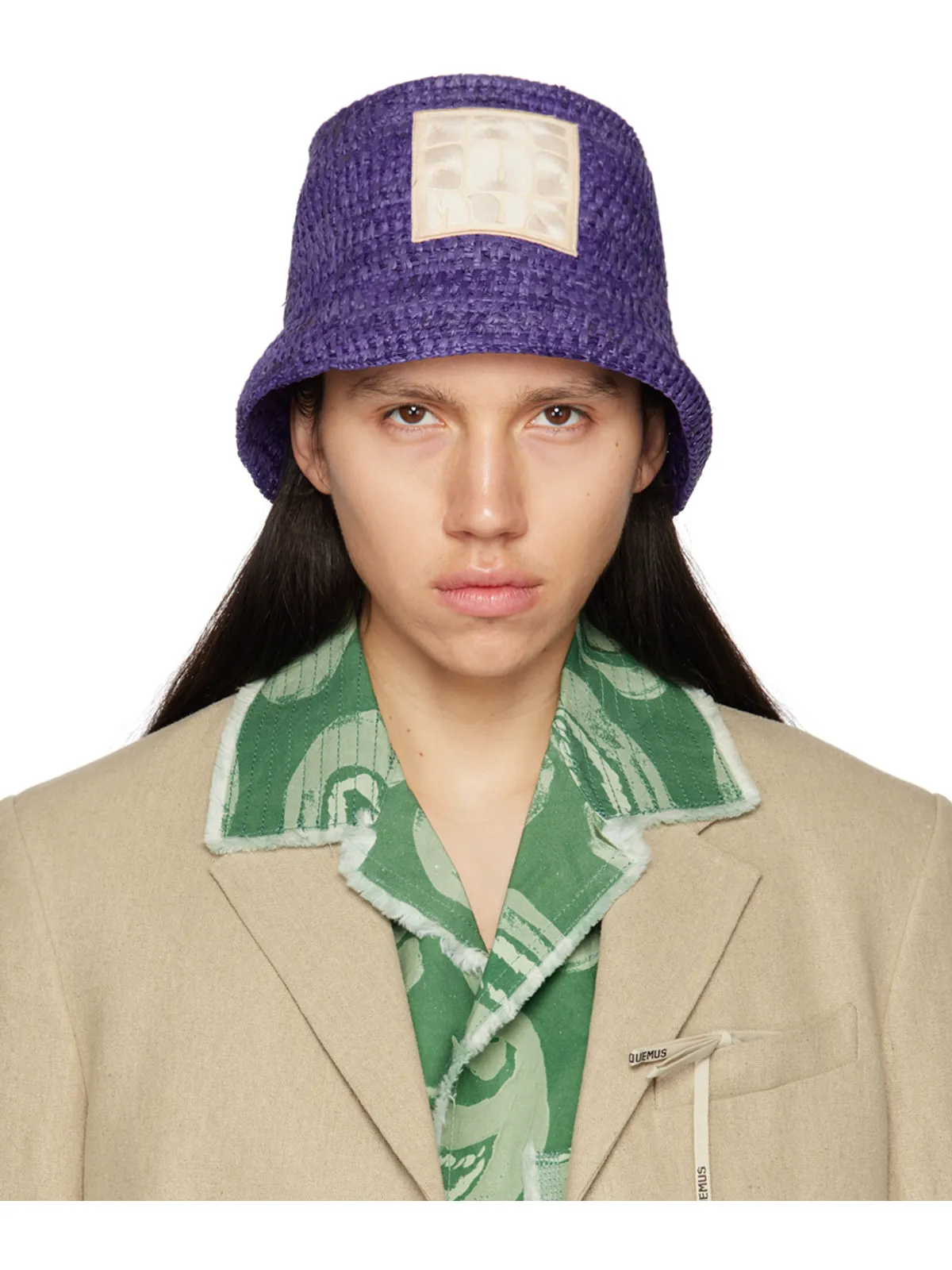 JACQUEMUS Le Raphiaコレクション パープル Le Bob Ficiu ハット - 画像1