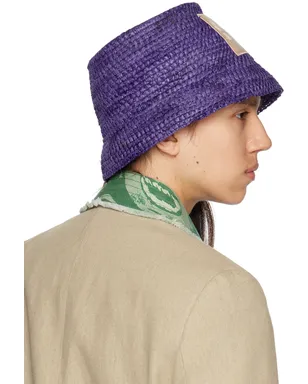 JACQUEMUS Le Raphiaコレクション パープル Le Bob Ficiu ハット - サムネイル3