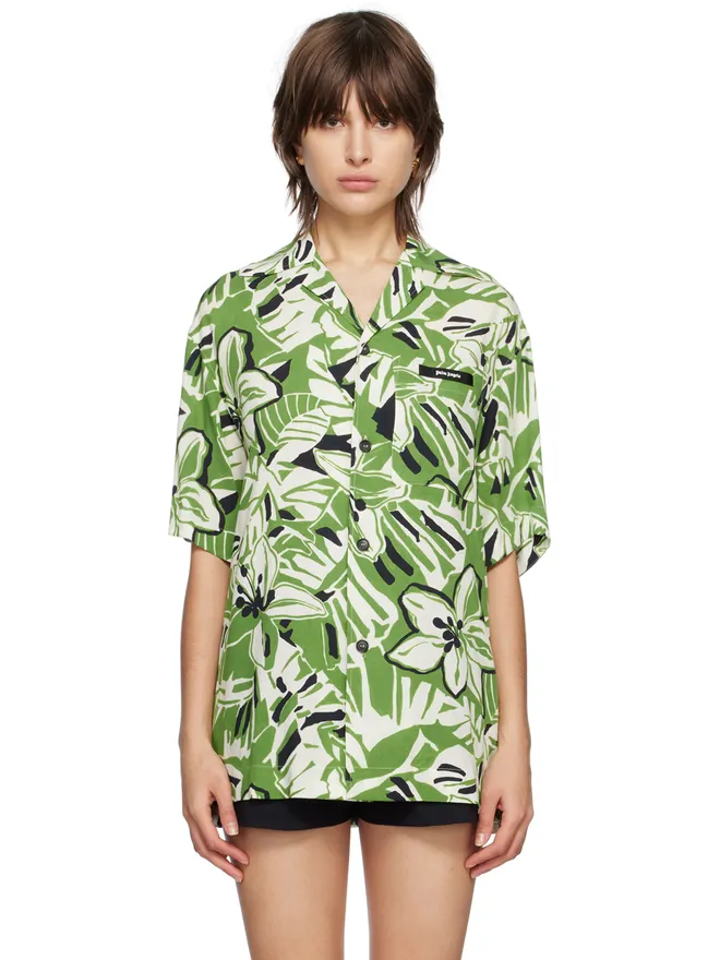 Palm Angels Palm Angels Hibiscus ボウリングシャツの商品画像